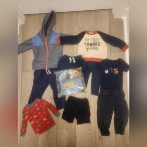 Baby Boys 18-24 Month Bundle w/ Thanksgiving and Christmas Shirts! See photos